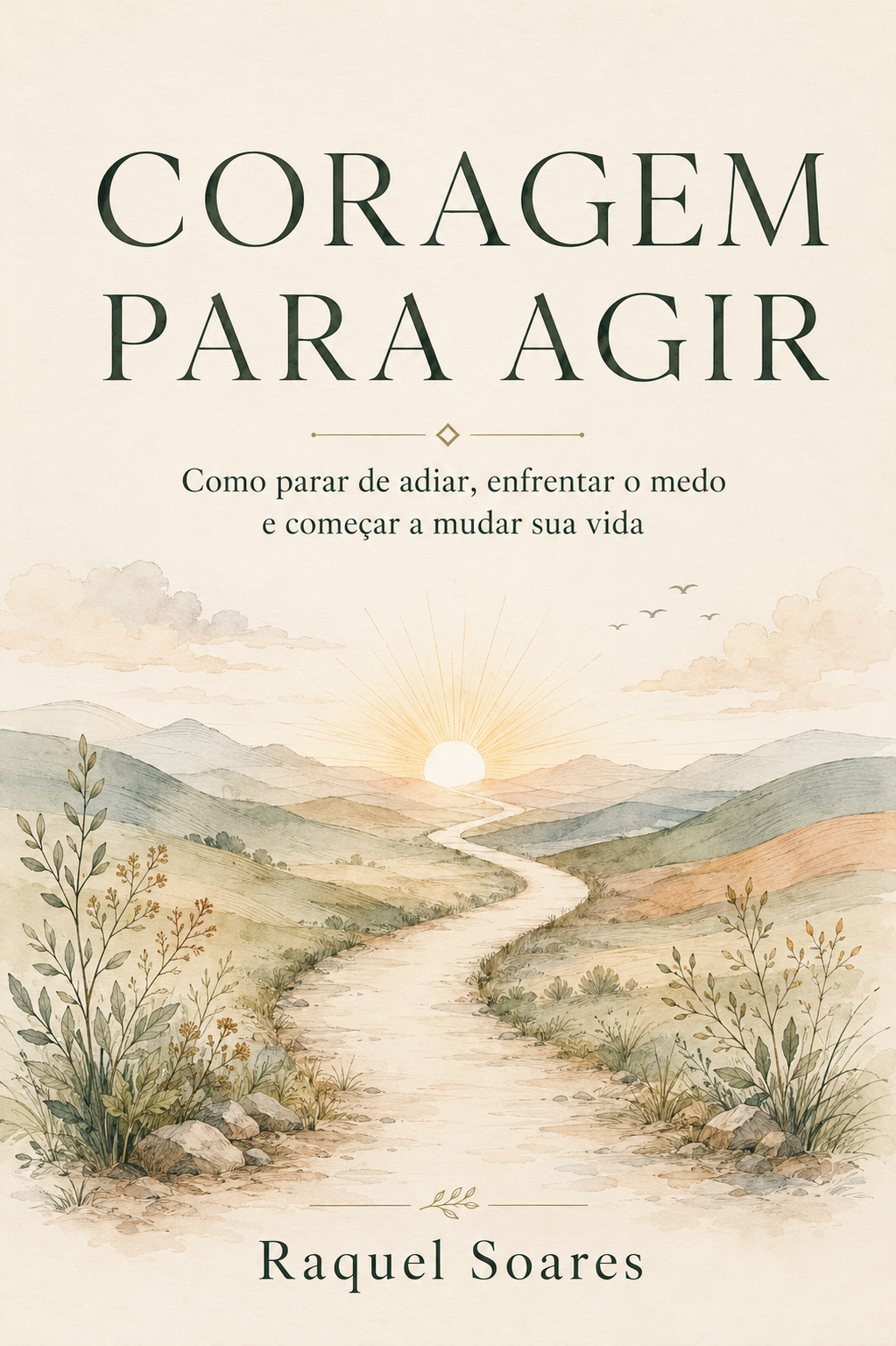 Capa do livro Coragem para Agir, de Raquel Soares, exibida em um e-reader